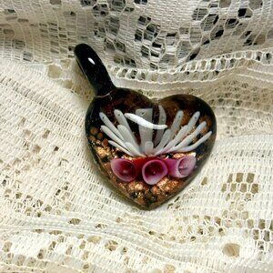 Heart Shaped Glass Pendant